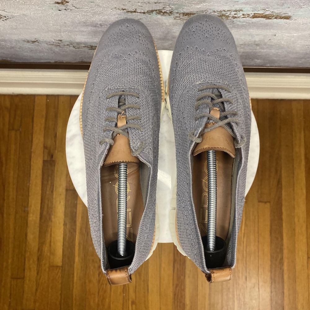 Cole Haan Zerogrand Shoes Mens Size 10.5 Gray Wingtip Casual Sneakers C24944 - Picture 7 of 11